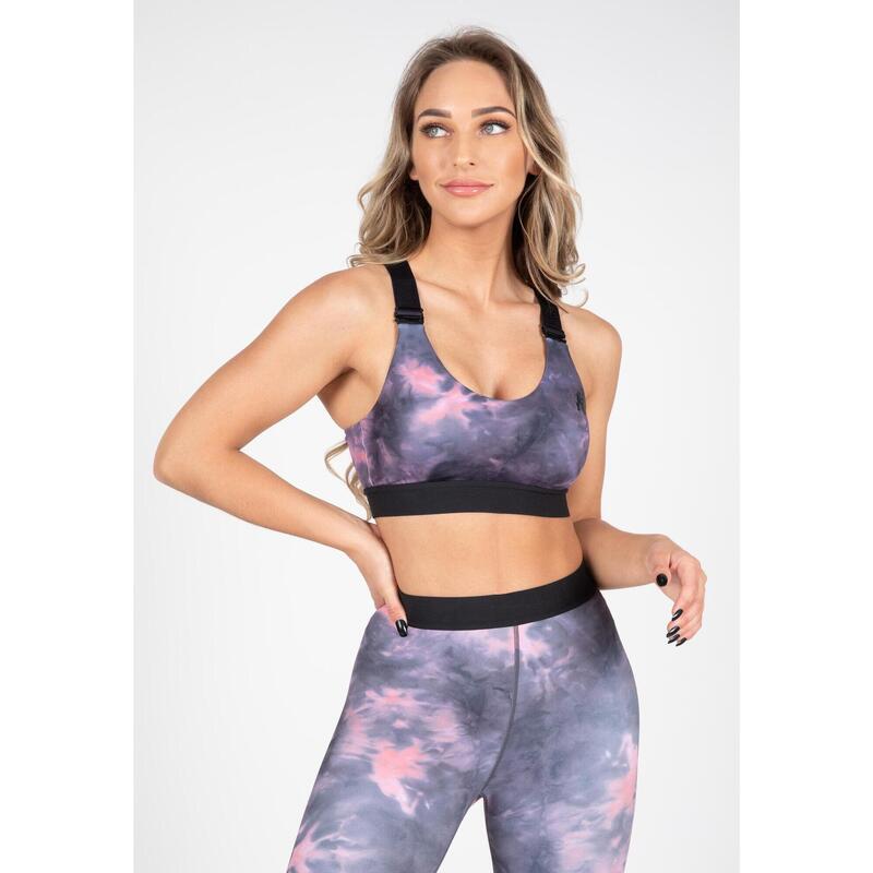 Colby Sports Bra - Gray/Pink