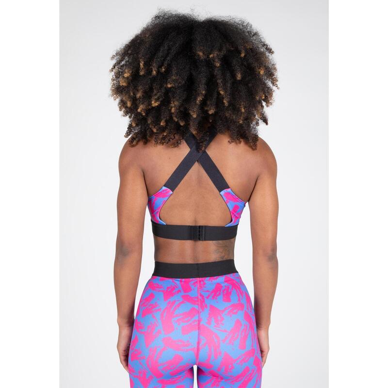 Colby Sports Bra - Blue/Pink