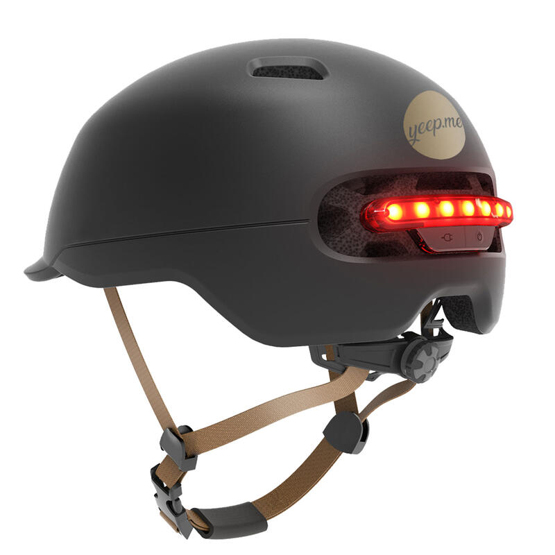 Helm YEEP.ME H.60 LED en remlicht L - voor fietsen, scooters