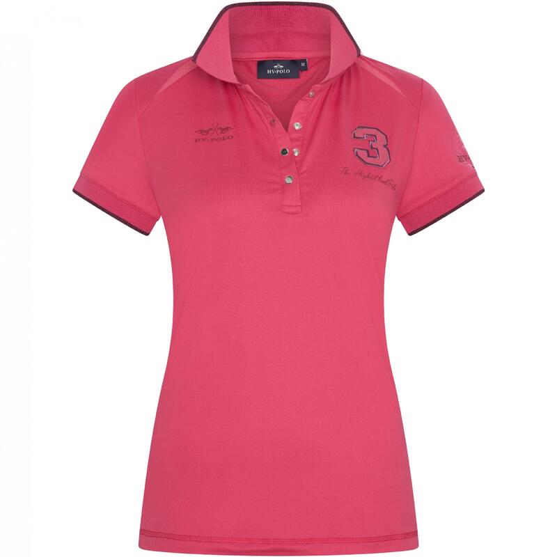 Damen Poloshirt HVPFavouritas Tech Luxury strawberry