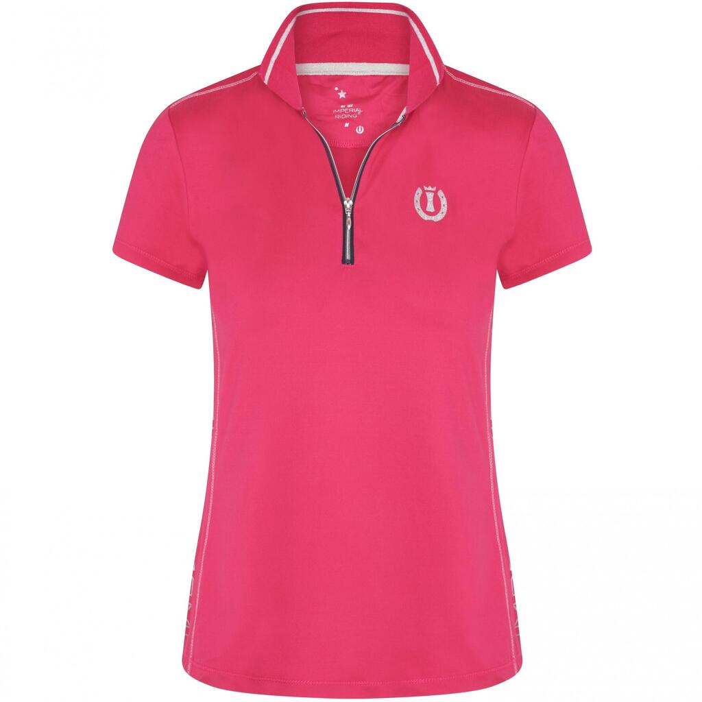 Girls' technical riding polo shirt Imperial Riding Ruby