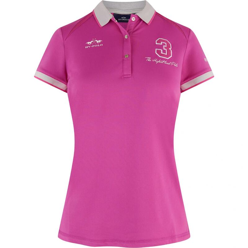 Damen Poloshirt HVPFavouritas Tech berry