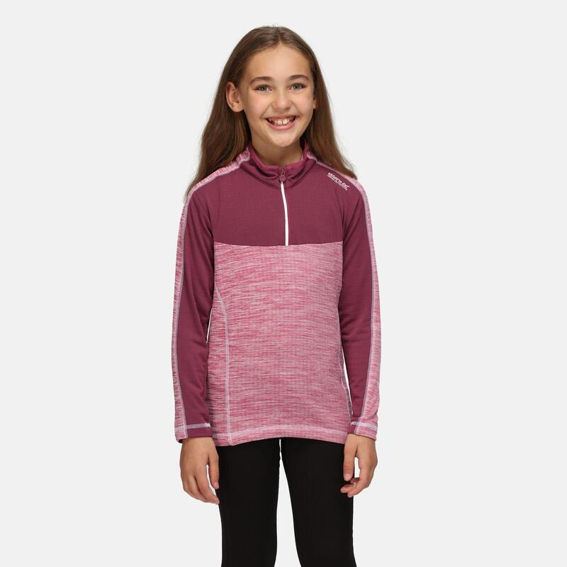 Fleece wandeljongens gerecycled sweatshirt Regatta Hewley, diep paars