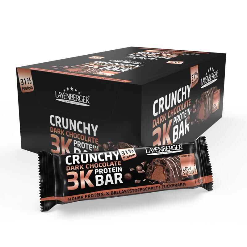 3K PROTEIN BAR CRUNCHY Dark Chocolate 15x45g