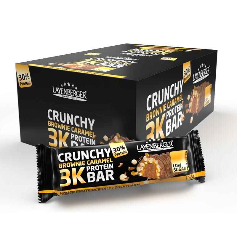 3K PROTEIN BAR CRUNCHY Brownie Caramel 15x45g