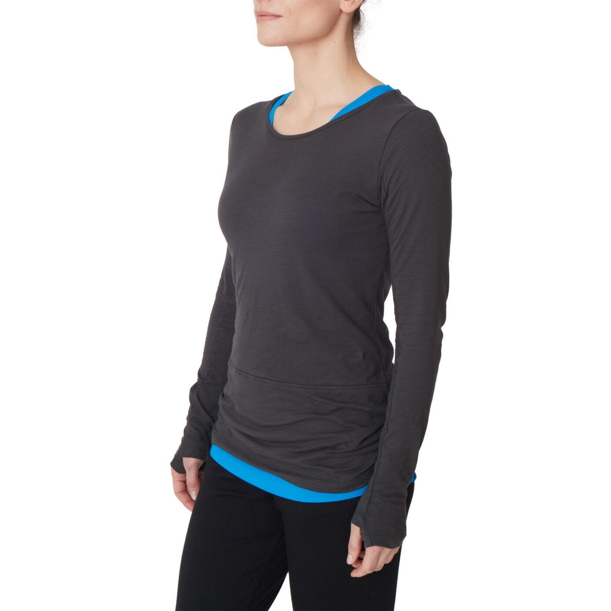 Yoga Shirt Get Down - Soot Yoga Damen Grau Stretchig YOGISTAR