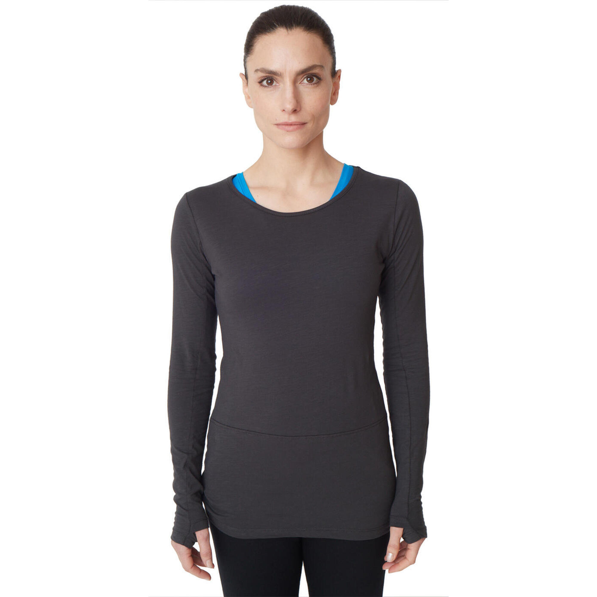 Yoga Shirt Get Down - Soot Yoga Damen Grau Stretchig YOGISTAR