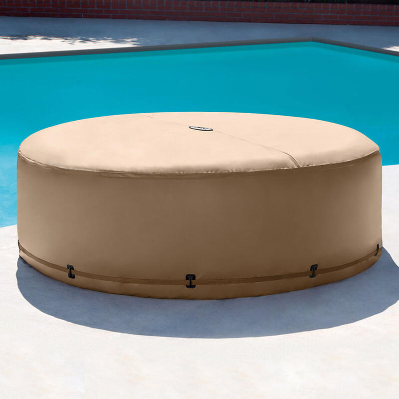 Spa gonflable PureSpa Sahara rond Bulles 4 places + Couverture thermique