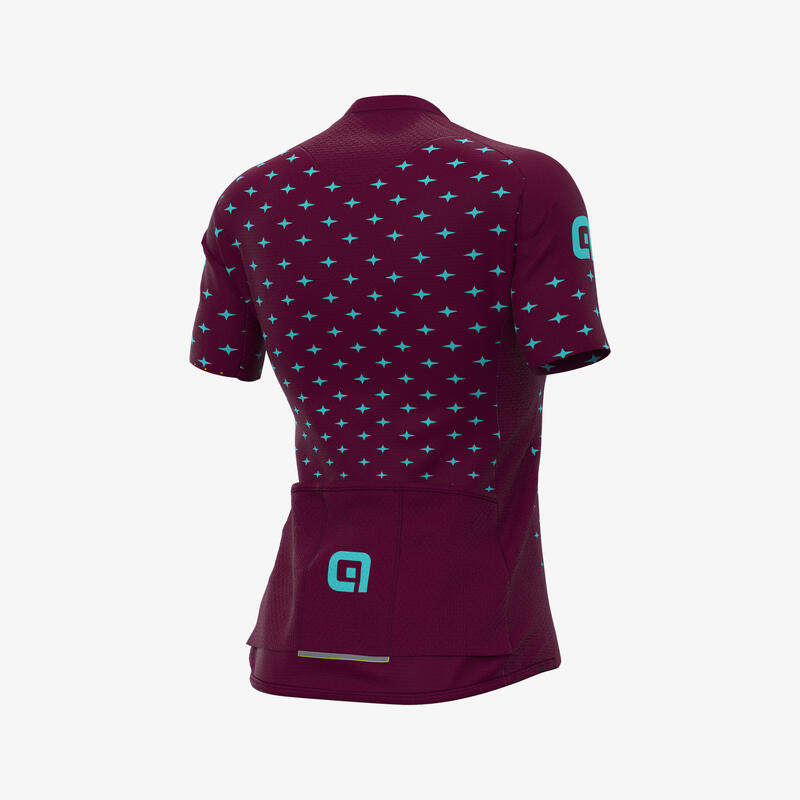 Alé Stars Burgundy/Turquoise Damestrui met korte mouwen