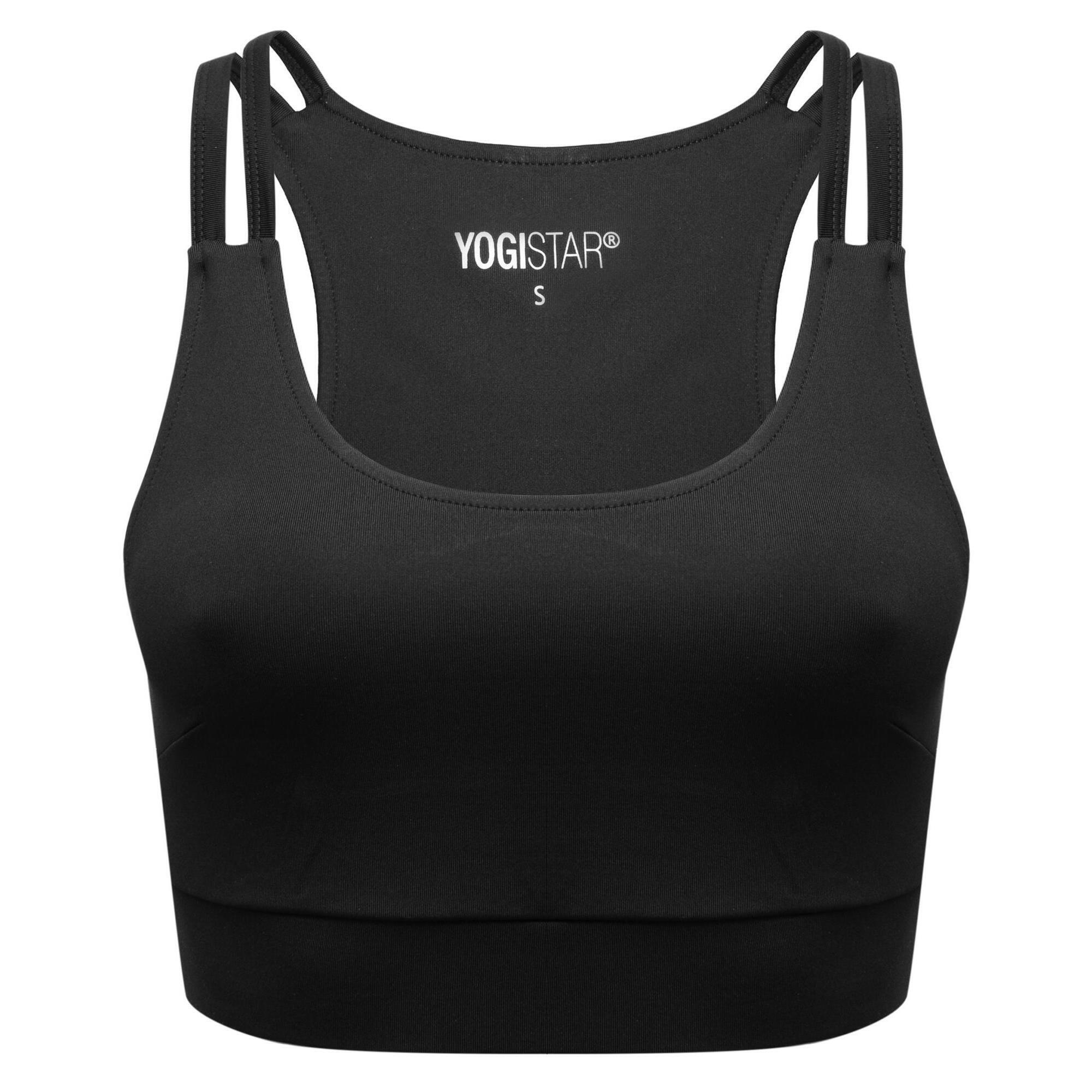 YOGISTAR Yoga Bra Ala - Active Fit  - Black Yoga Damen Schwarz Stretchig YOGISTAR