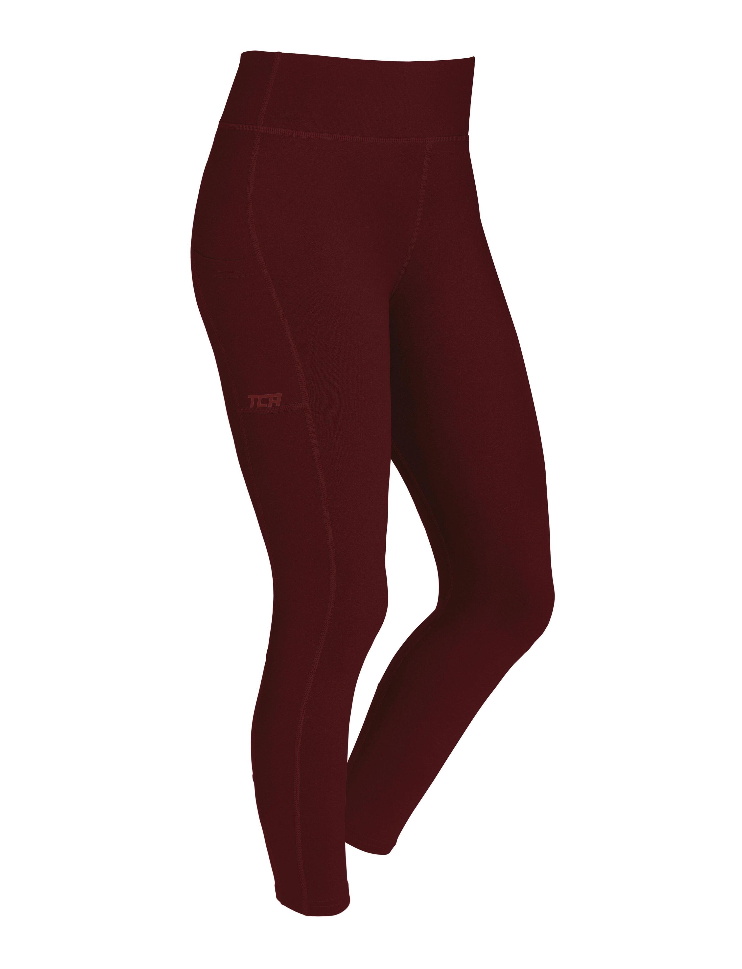 Girls' Super Thermal Base Layer Leggings - Cabernet 2/4