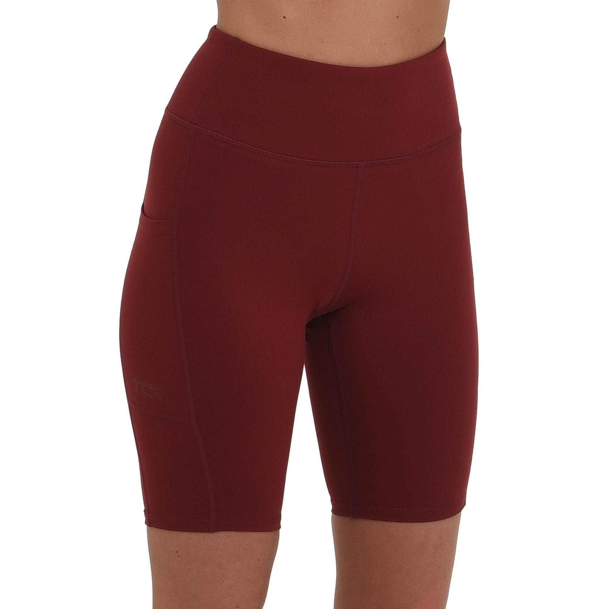 TCA Women's Equilibrium Yoga Shorts - Cabernet