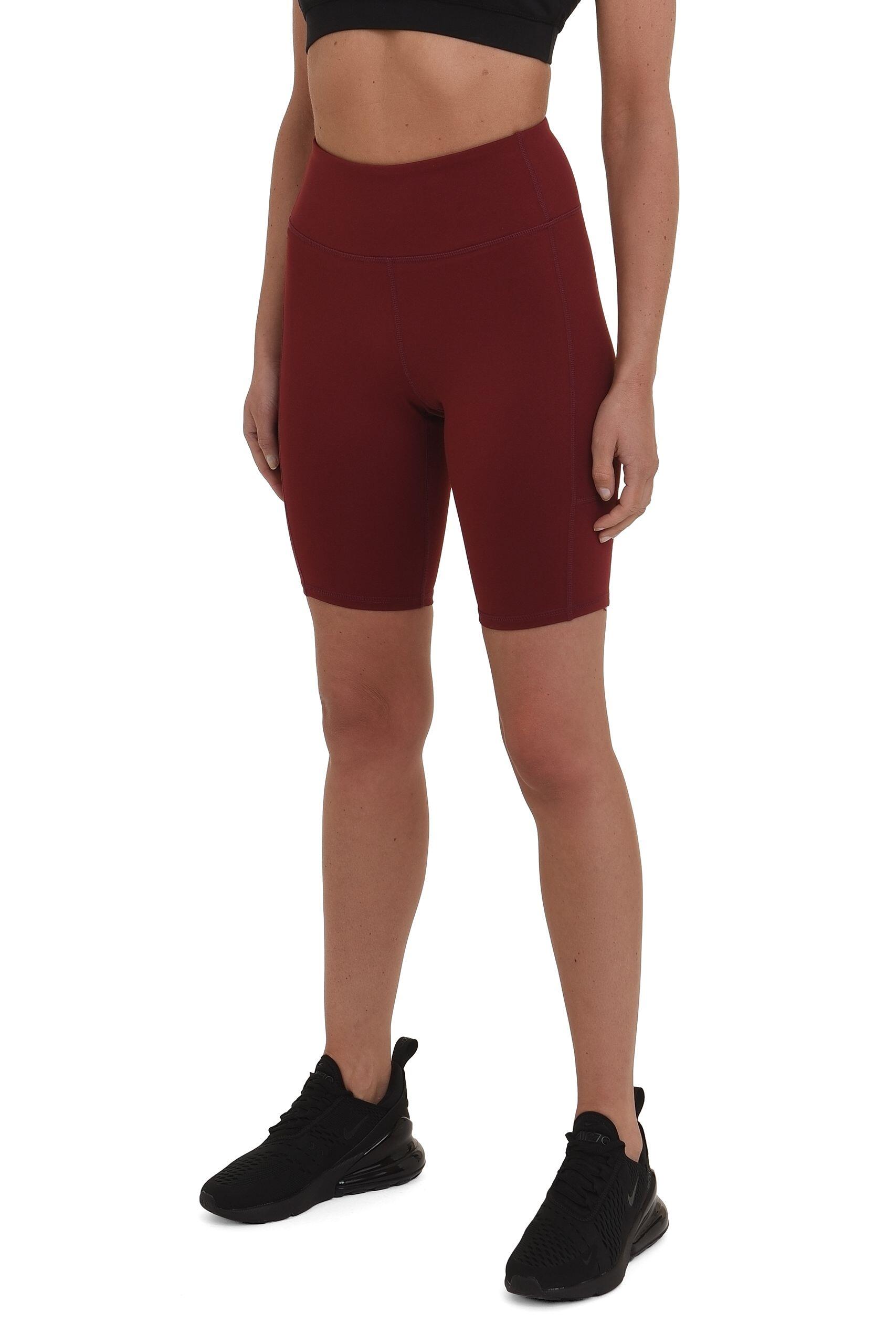 Women's Equilibrium Yoga Shorts - Cabernet 3/5