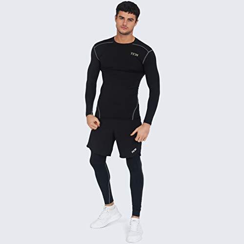 Men's Power Base Layer Compression Long Sleeve Top - Black 4/5
