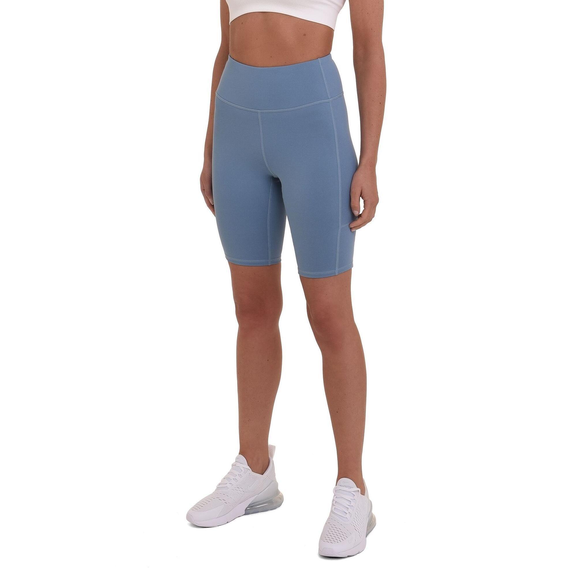 TCA Women's Equilibrium Yoga Shorts - Blue Shadow