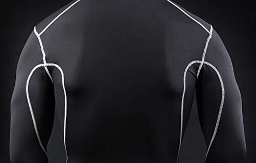 Men's Performance Base Layer Compression Top - Mock - Black 3/5