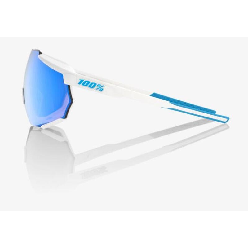 100% RACETRAP® SE Movistar Team Blanche HiPER® Bleu Multilayer Mirror Lens