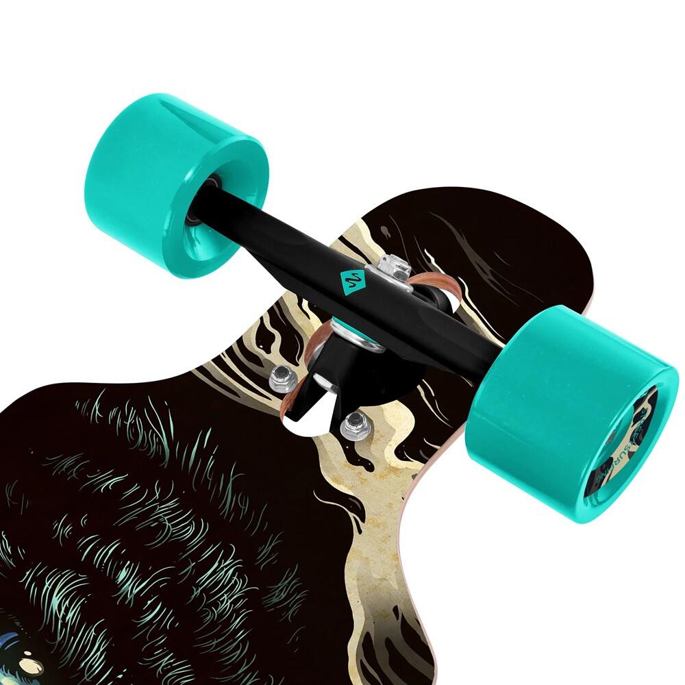Longboard Street Surfing FREERIDE 39" CURVE Wolf - artist series 4/5