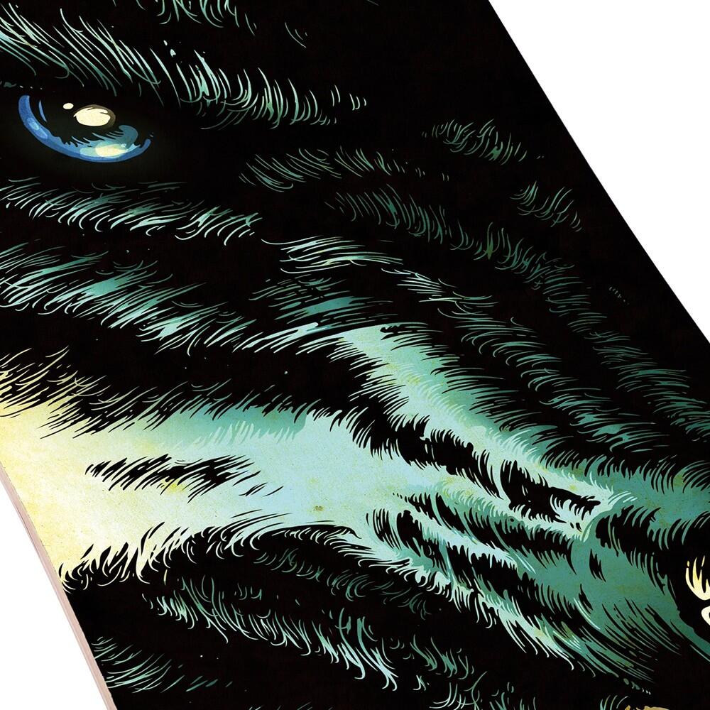 Longboard Street Surfing FREERIDE 39" CURVE Wolf - artist series 3/5