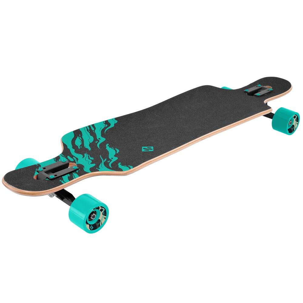 Longboard Street Surfing FREERIDE 39" CURVE Wolf - artist series 5/5