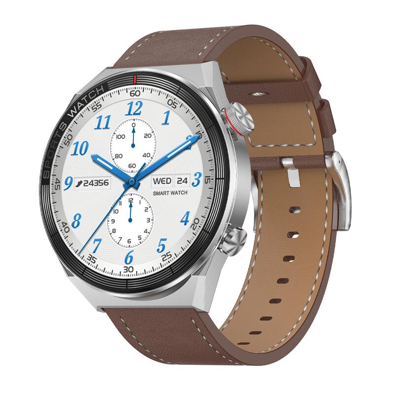 Reloj inteligente Multideporte Watchmark Maverick de piel marrón