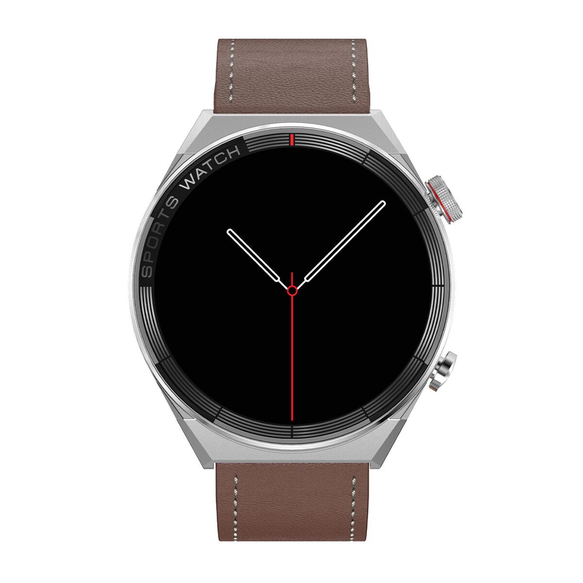 WATCHMARK Reloj inteligente Multideporte Watchmark Maverick de piel marrón