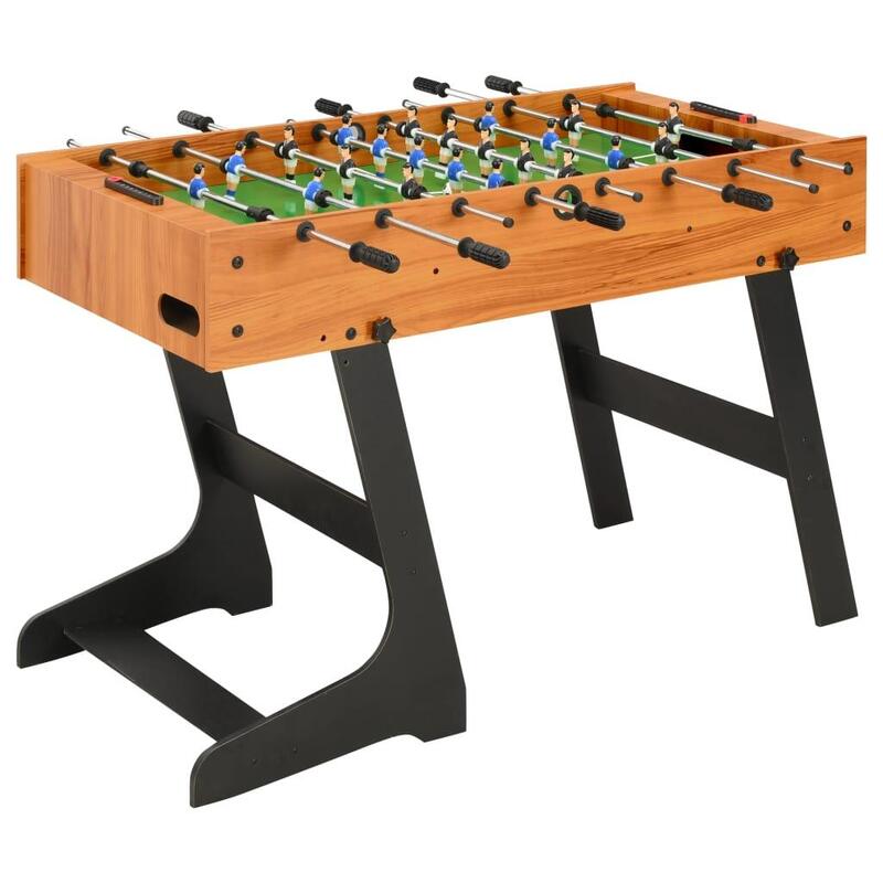 Mesa de matraquilhos dobrável 121x61x80 cm castanho-claro vidaXL