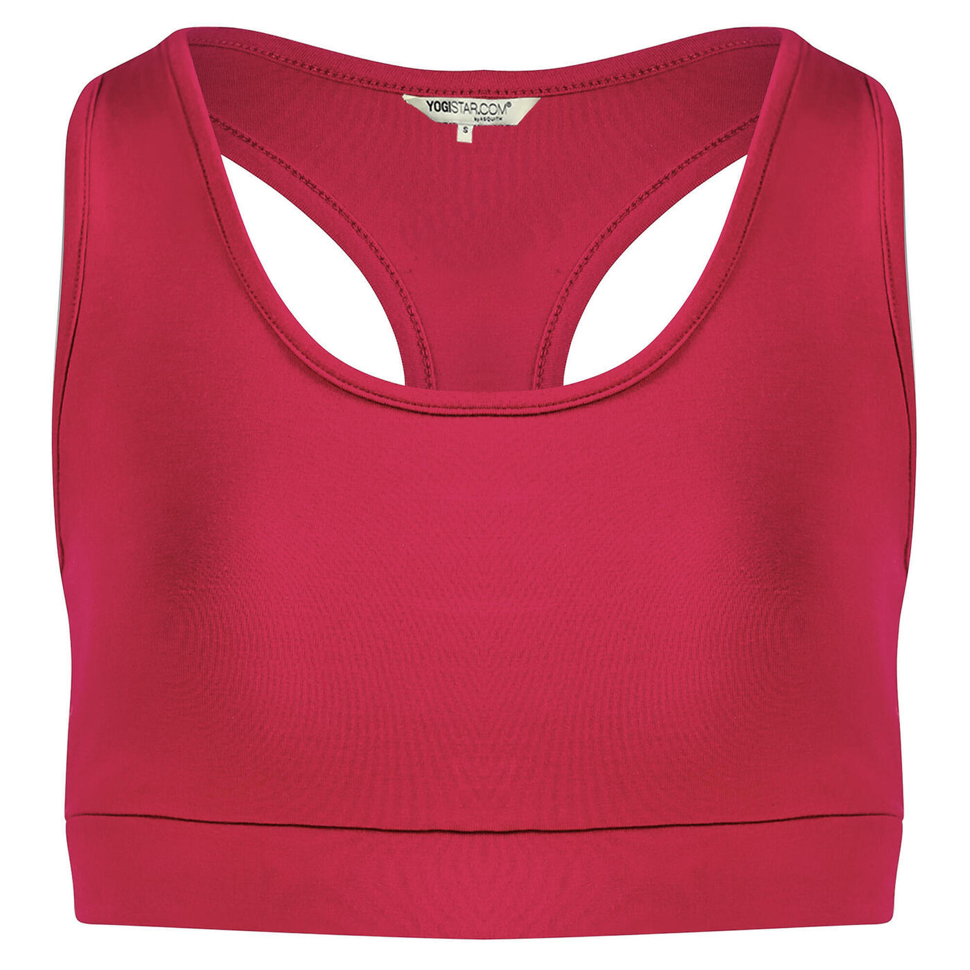 YOGISTAR Yoga Bra Balance Yoga Damen Rot Stretchig YOGISTAR