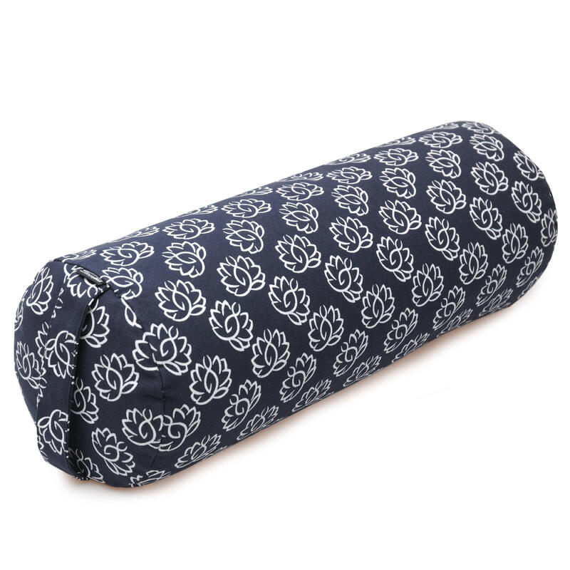 Yoga Bolster Round Vintage Style Yoga Blau YOGISHOP.COM