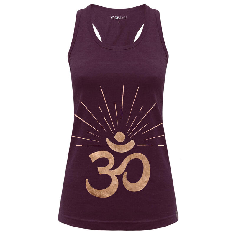 Yoga Racerback Top Om Yoga Damen Violett Stretchig YOGISTAR