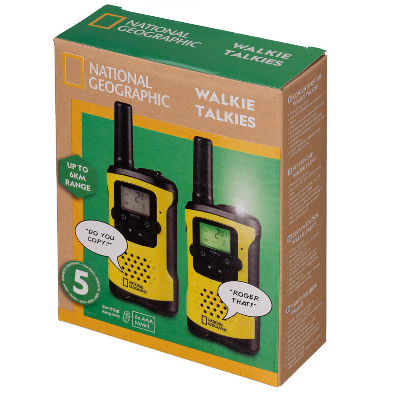 Juego de 2 walkie-talkies  NATIONAL GEOGRAPHIC con gran alcance hasta 6 km