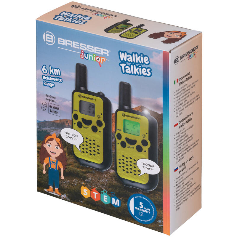 Les talkies-walkies BRESSER JUNIOR avec une longue portée jusqu'à 6 km
