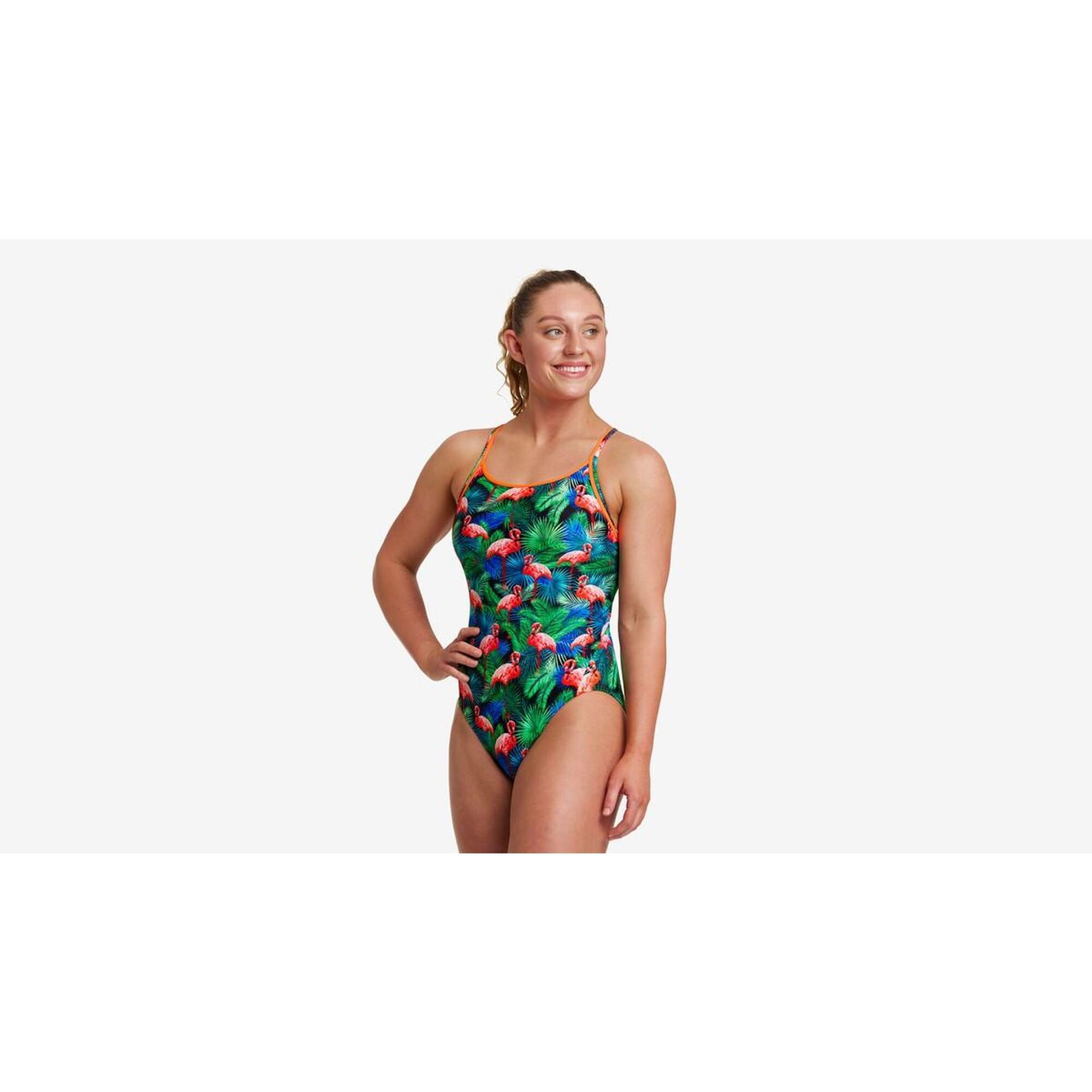 Women's one-piece swimsuit with back zip CARLA presana - Decathlon