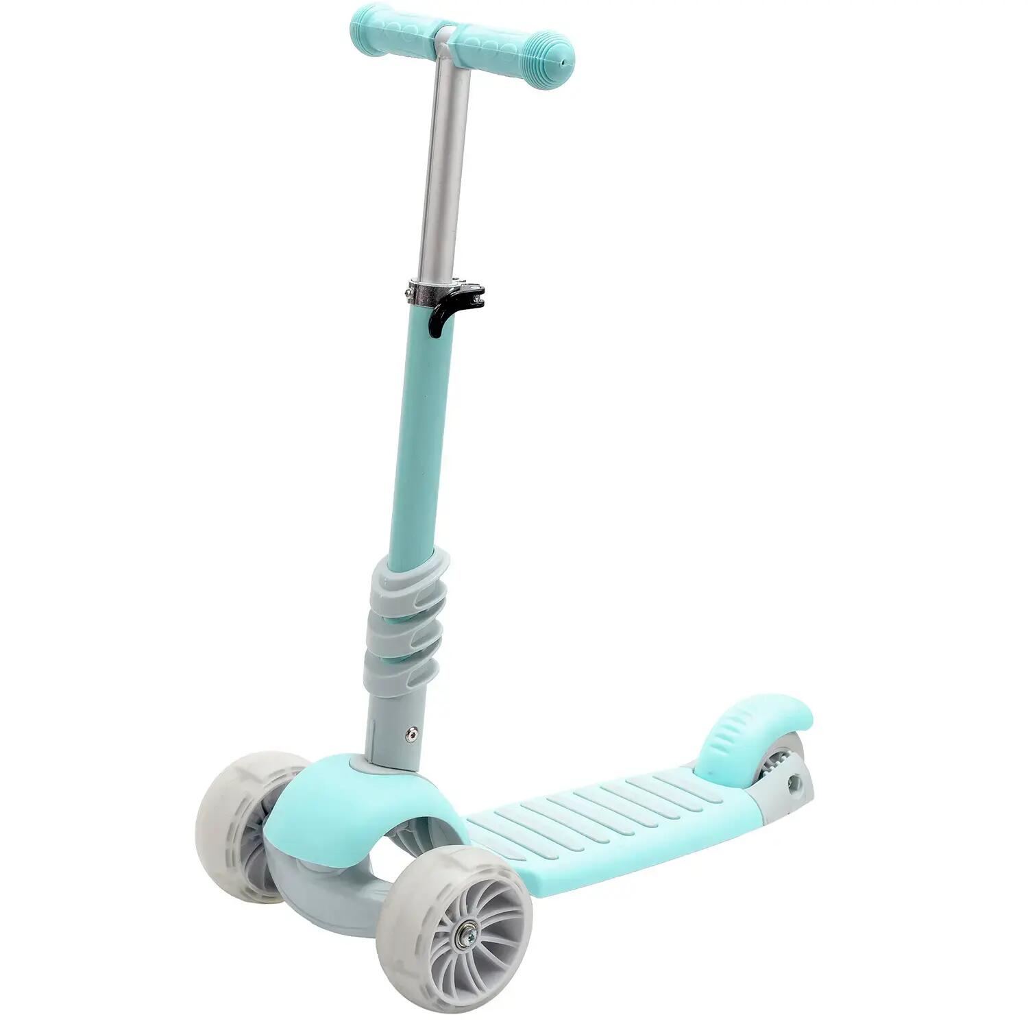 Trotineta 3 in 1 cu roti luminoase, Kinder XS, Verde 5/5