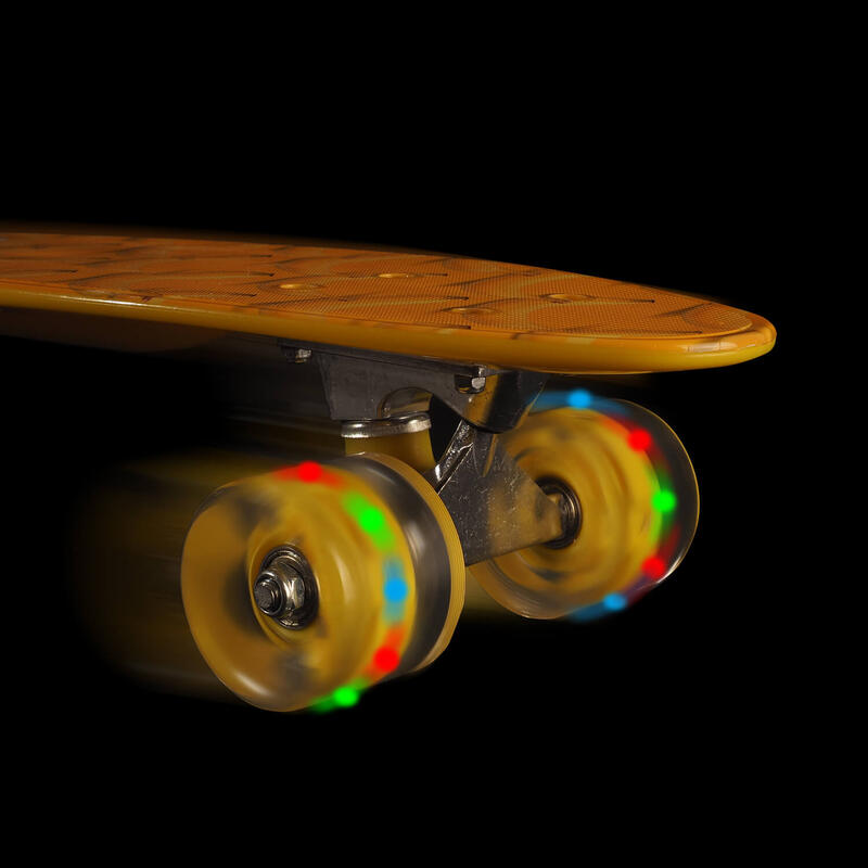 Penny Board cu roti luminoase, 22'', PU, Aluminium, 90 KG Banana