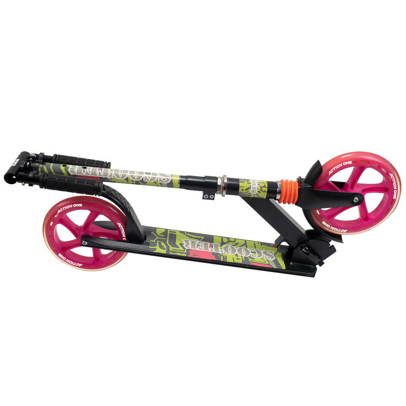 Roller lengéscsillapítóval és emelővel, Jumbo 2 , 200 mm, rózsaszín kerekekkel