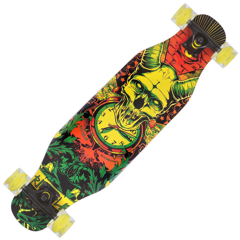 Longboard Evil, roti luminoase, ABEC-7, PU, Aluminiu, 100 kg, 80 x 20 cm