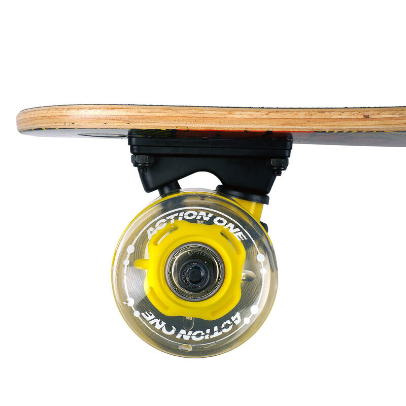 Longboard Evil, roti luminoase, ABEC-7, PU, Aluminiu, 100 kg, 80 x 20 cm