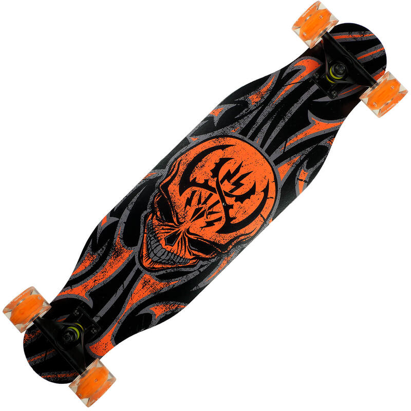 Longboard Spider Death, roti luminoase, ABEC-7, PU, Aluminiu, 100 kg, 80 x 20 cm