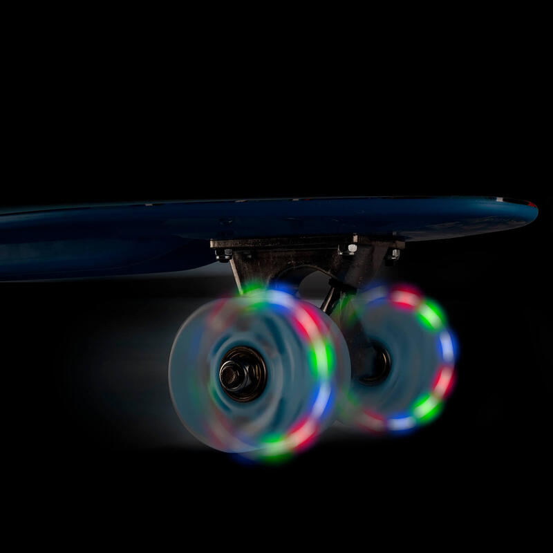 Penny Board cu roti luminoase 22'', PU, Aluminium truck, 90 KG Flames