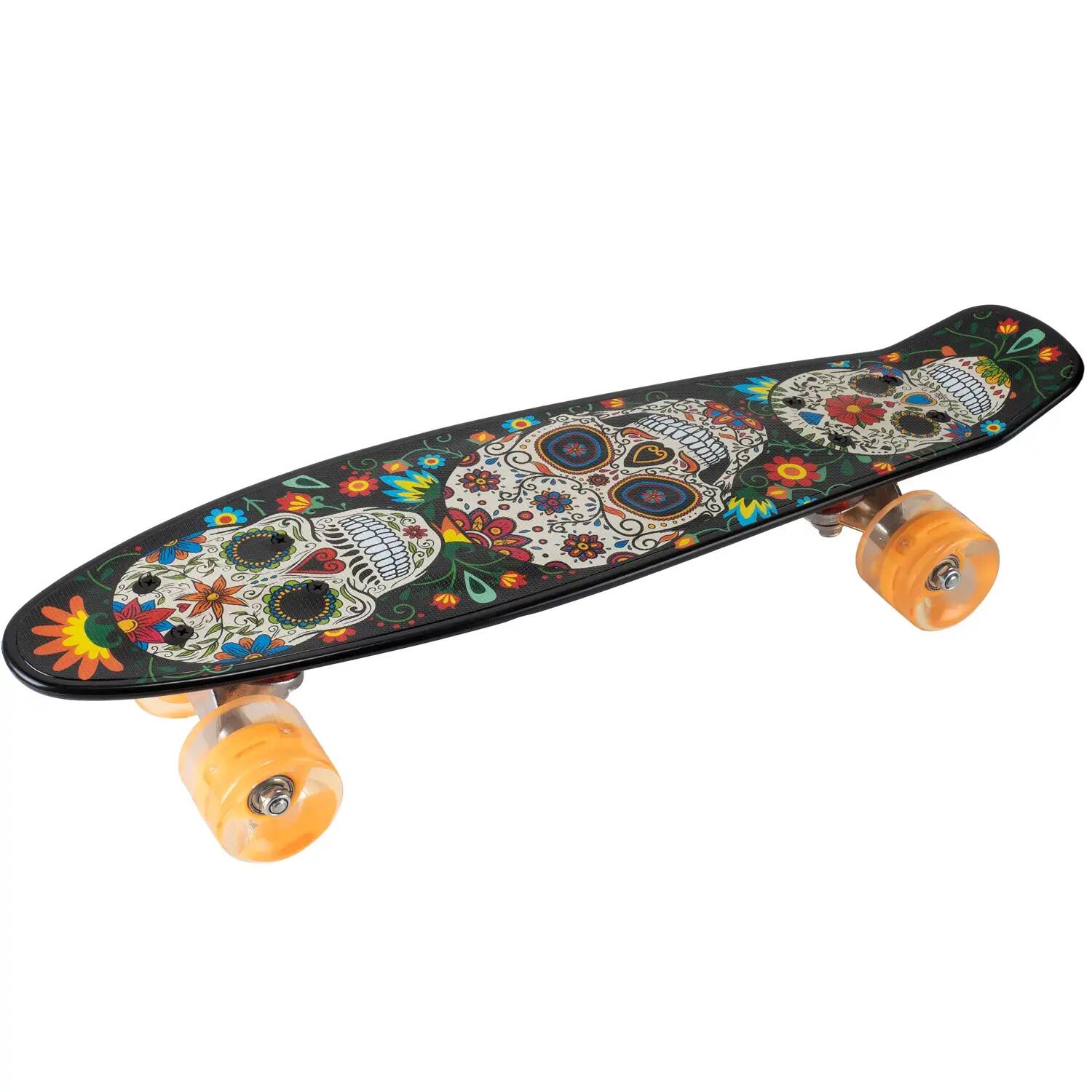 Penny Board cu roti luminoase 22'', PU, Aluminium, 90 KG Santa Muerte 4/5