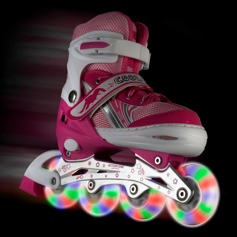 Pinky roller szett sisakkal és hátizsákvédővel, 35-38