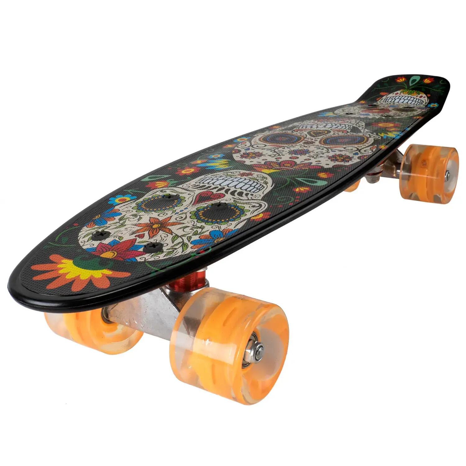 Penny Board cu roti luminoase 22'', PU, Aluminium, 90 KG Santa Muerte 3/5