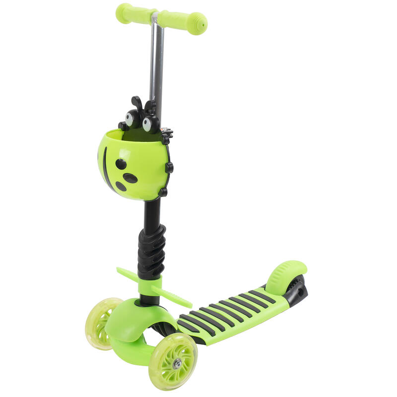 Trotineta 5 in 1, Smart Kid  cu roti luminoase, Verde