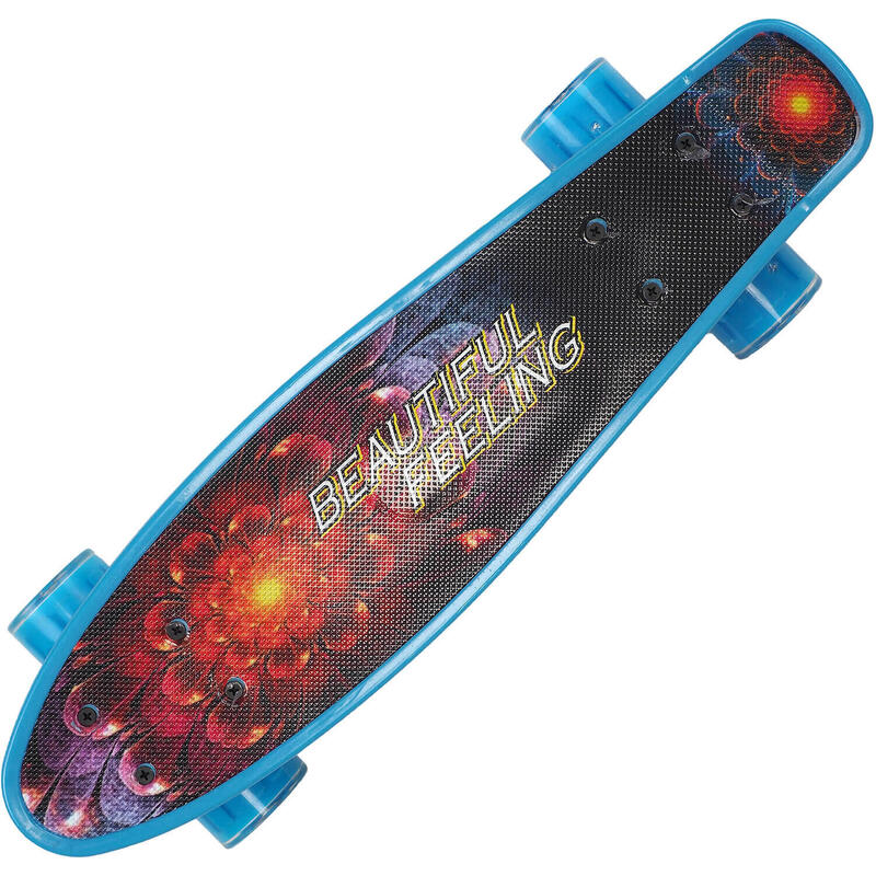 Penny Board cu roti luminoase, 56 cm, PU, Aluminium, 90 KG Beautiful Feeling