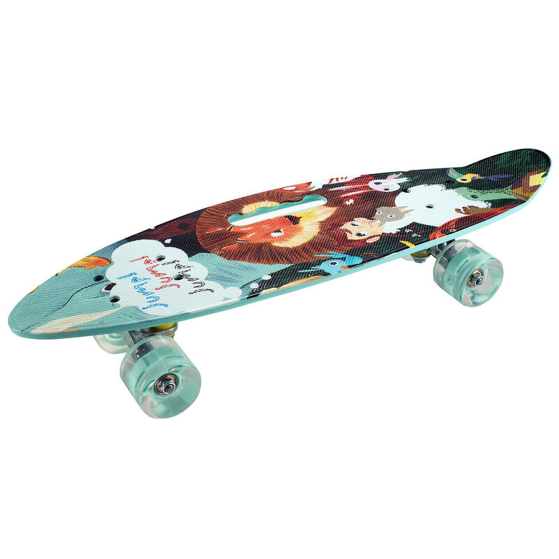 Penny board Portabil, PU, ABEC-7, Aluminiu, The Lion