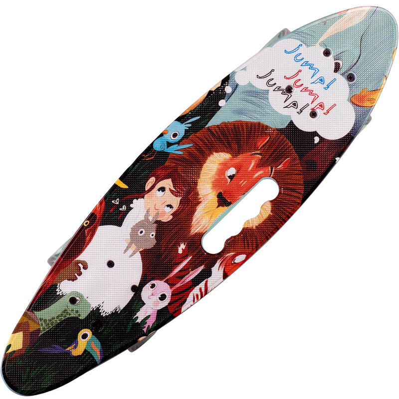 Penny board Portabil, PU, ABEC-7, Aluminiu, The Lion