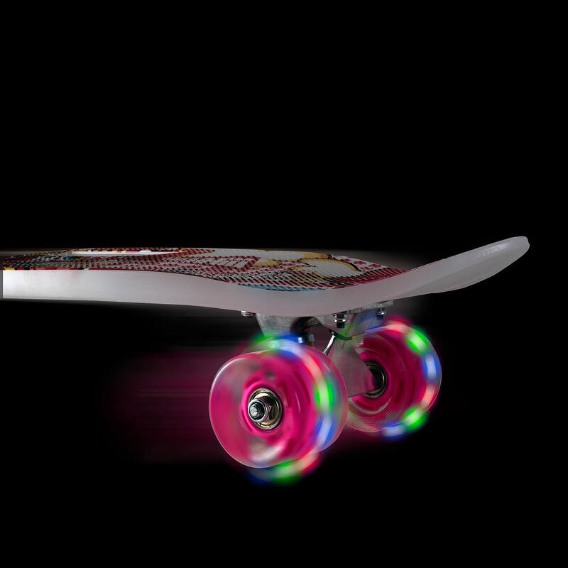 Skateboard Portabil, PU, ABEC-7, Aluminium truck, Pink