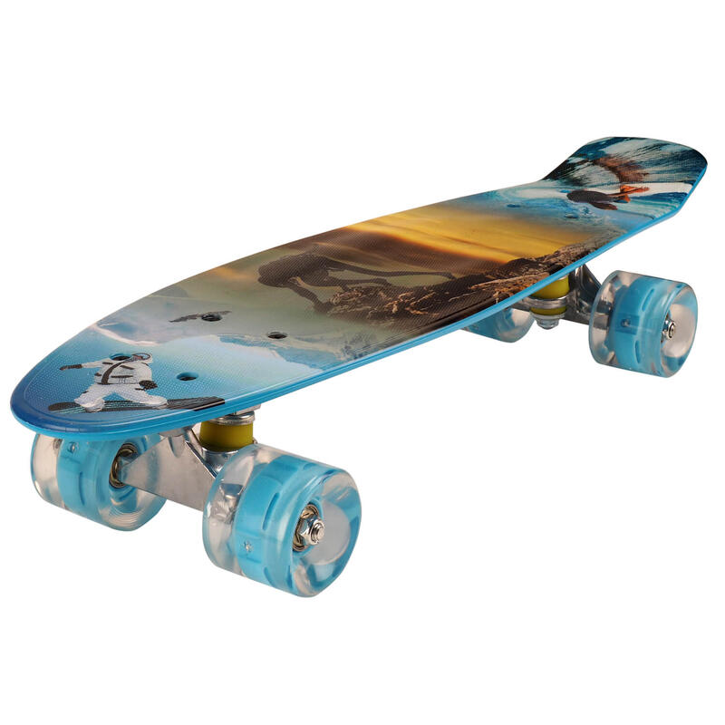 Penny Board cu roti luminoase, 22'', PU, Aluminium, 90 KG Summer