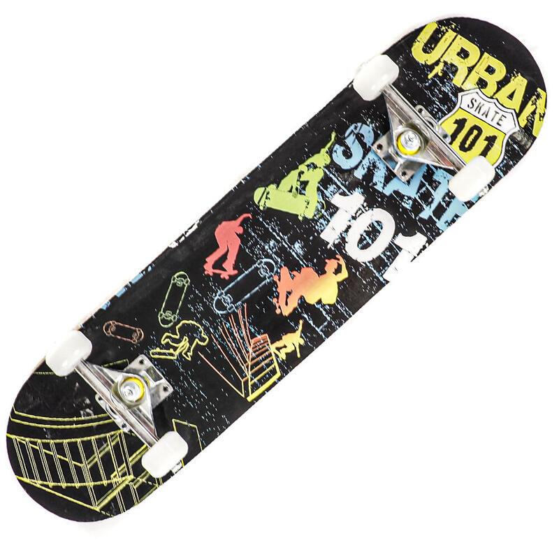 Skateboard ABEC-7, Aluminiu, 79 x 20 cm, multicolor, Urban 101